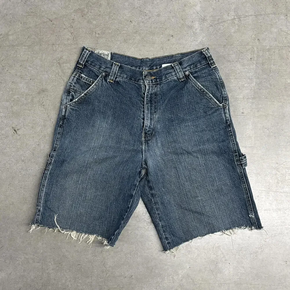 Vintage 2000s Timberland Cut-Off Carpenter Shorts Size 32 - Picture 2 of 7